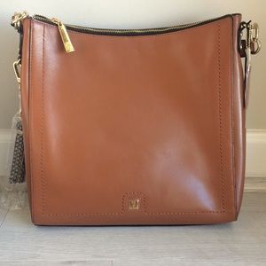 Antonio Melani Leather Convertible City Hobo bag